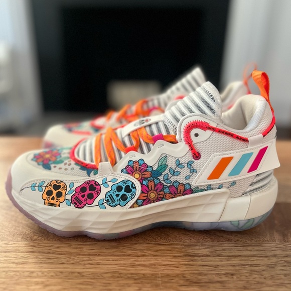 Adidas Dame 7 “Day of the Dead” - Men’s Size 8.5 - (GW3832) - Picture 2 of 5